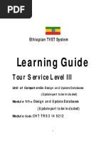 Learning Guide: Tour Service Level III