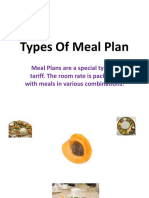 Types of Meal Plan