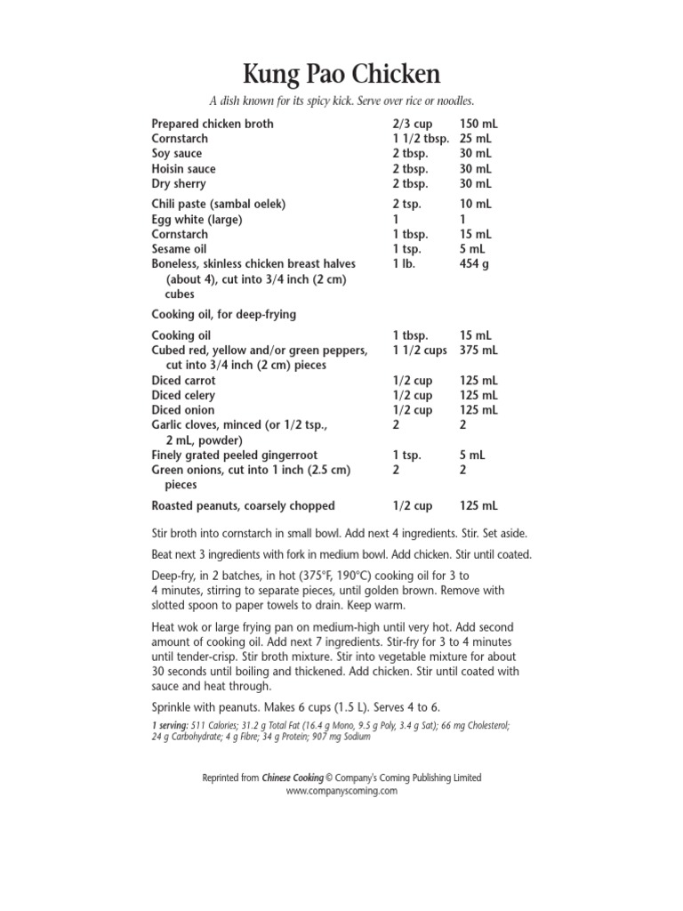 Kung Pao Chicken PDF Cooking Regional & Ethnic Food