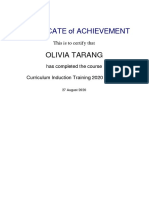 Curriculum Training Year 6_Curriculum Induction Training 2020 Certificate