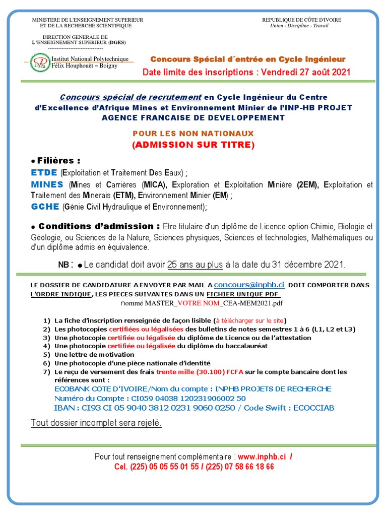 APPEL A CANDIDATURE MASTER CEA-MEM 2021input Coordo | PDF