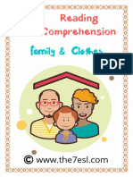 Reading Comprehension Family & Clothes PDF