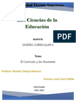 Curriculum y El Docente