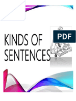 Hand Outs Kinds of Sentences