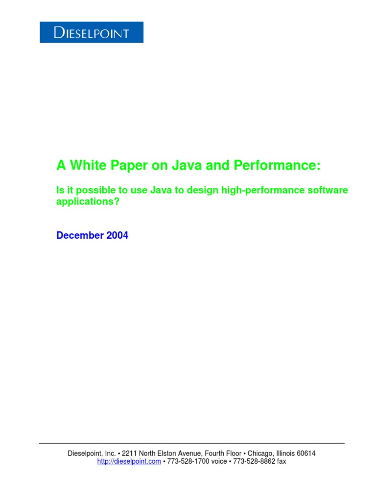 A White Paper On Java and Performance:: Is It Possible To Use Java To ...