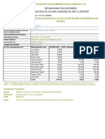 PTCL Withholding Tax Statement for Pixx Industries