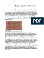 Biological Knowledge of Indians and Egyptions