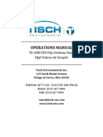 Operations Manual: TE-1000 PUF Poly-Urethane Foam High Volume Air Sampler