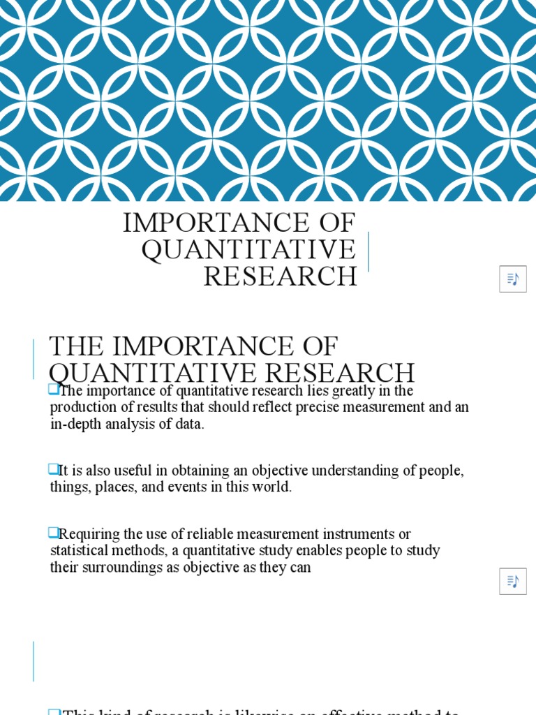 Importance of Quantitative Research | PDF