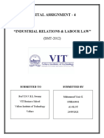 Digital Assignment - 4: "Industrial Relations & Labour Law"