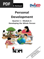 Personal Development: Quarter 1 - Module 2: Developing The Whole Person