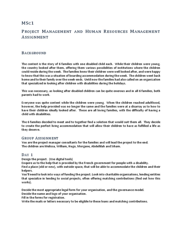 Project Management and Human Resources Assignment2 | PDF | Social Science