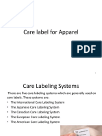 Care Label For Apparel