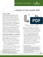 Asthma and COPD - How To Use An MDI Fact Sheet Spanish