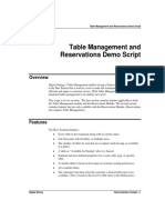 Table Management and Reservations Demo Script