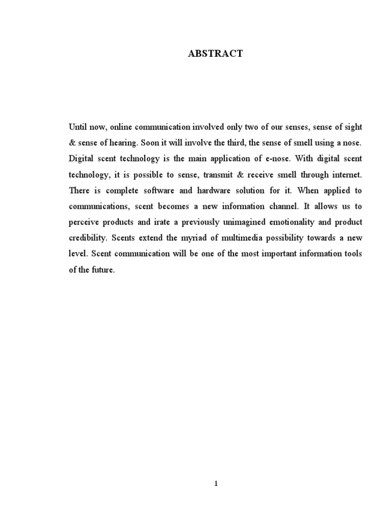 Digital Scent Technology Pdf Olfaction Odor