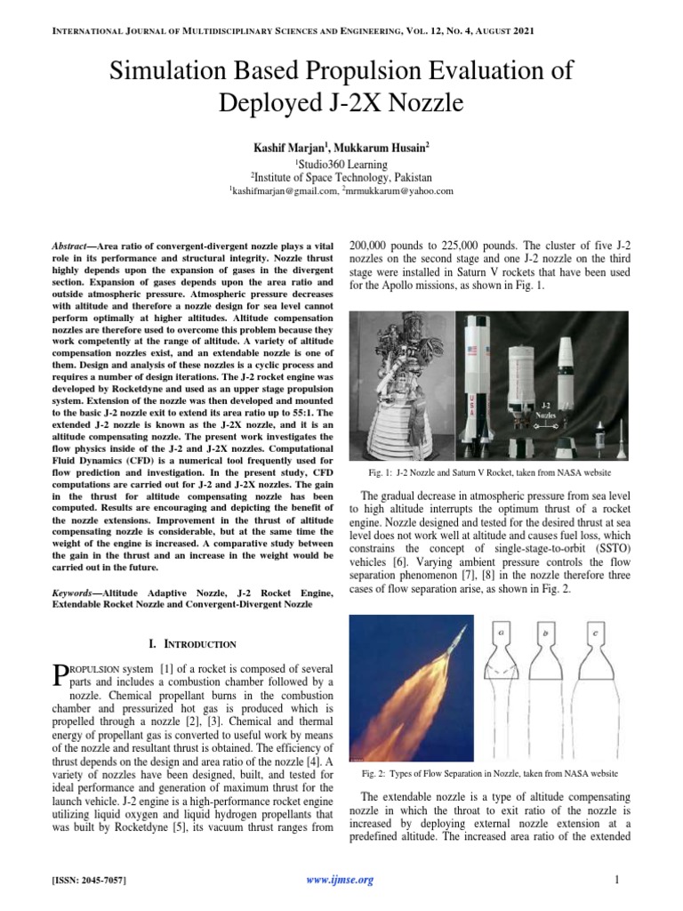 J-2X Nozzle CFD Analysis for Thrust Improvement | PDF | Rocket Engine ...