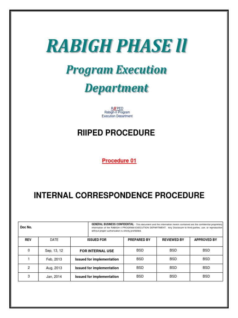 Procedure Internal Correspondence Procedure PDF Fax Computing
