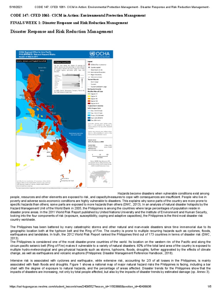 Disaster Risk Reduction in the Philippines | PDF | Hazards | Disaster ...