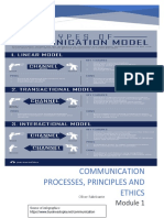 Module 1 - Communication Processes, Principles and Ethics