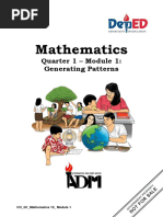 Mathematics: Quarter 1 - Module 1: Generating Patterns