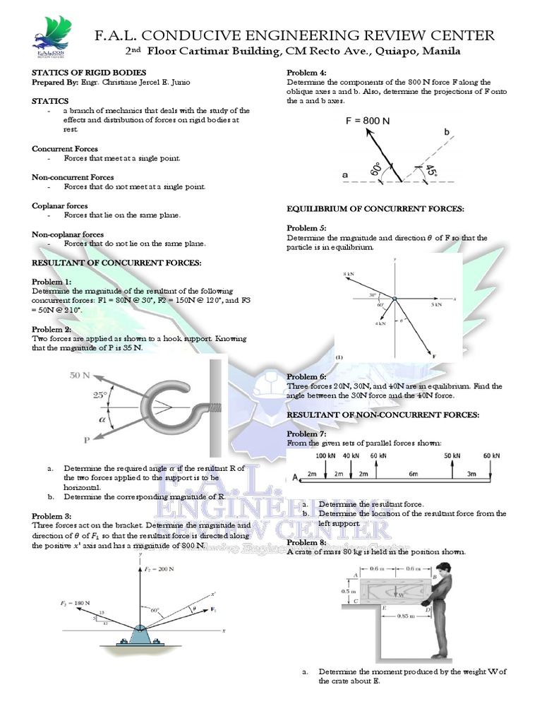 Statics of Rigid Bodies and Friction | PDF | Friction | Force
