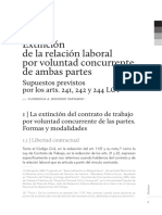 Extinción de La Relación Laboral Por Voluntad de Ambas Partes.