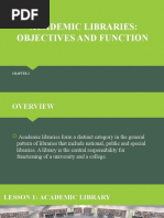 Academic Libraries: Objectives and Function