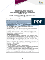 Guía de Actividades y Rúbrica de Evaluación Fase 1 Actividad Introductoria