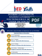 Interim Guidelines On Student Government ELECTIONS FOR S.Y. 2021 - 2022 Under The New Normal