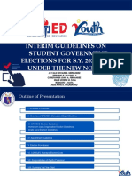 Interim Guidelines On Student Government ELECTIONS FOR S.Y. 2021 - 2022 Under The New Normal