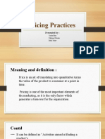Pricing Practices: Presented by