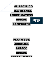 Nombres de Sectores