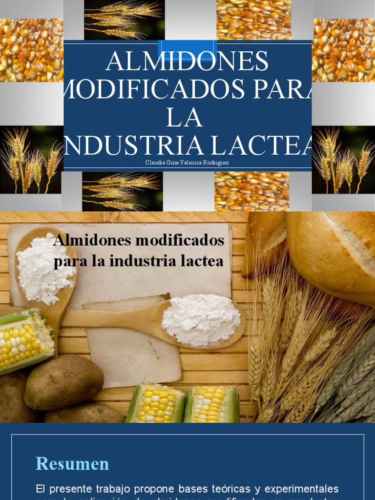 Almidones Modificados en Productos Lácteos | PDF | Almidón | Leche