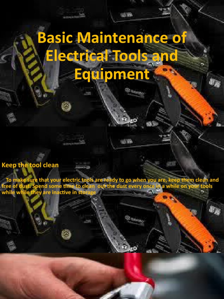 Basic Maintenance of Electrical Tools and Equipment PDF