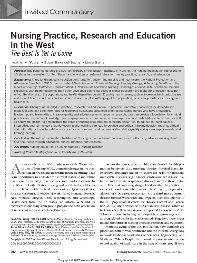 Nursing Practice, Research and Education in The.8 | PDF | Health Care ...