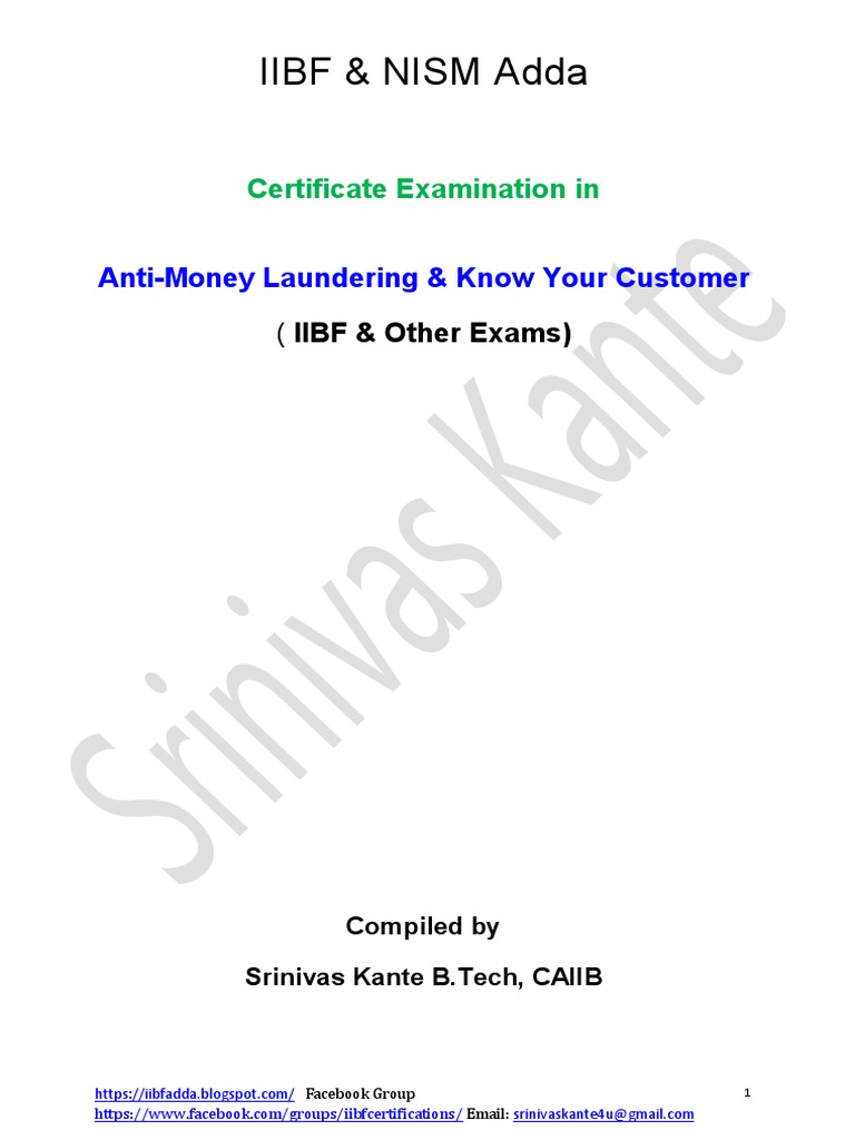 Kyc & Aml | PDF | Money Laundering | Terrorism Financing