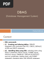 DBMS UNIT 2 SQL Commands