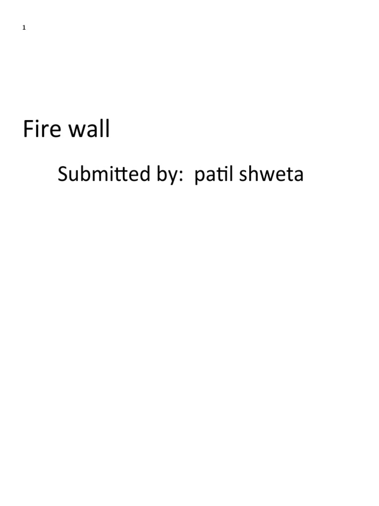 Fire Wall | PDF