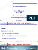 Unit 3 - Do You Like Noodles