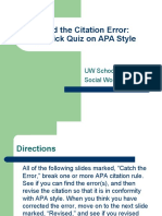 APA Format Find The Citation Error