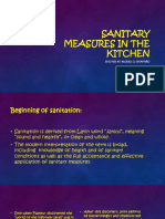 Sanitary Measures in The Kitchen: Created By: Raquel Q. Montaño Punlaan School