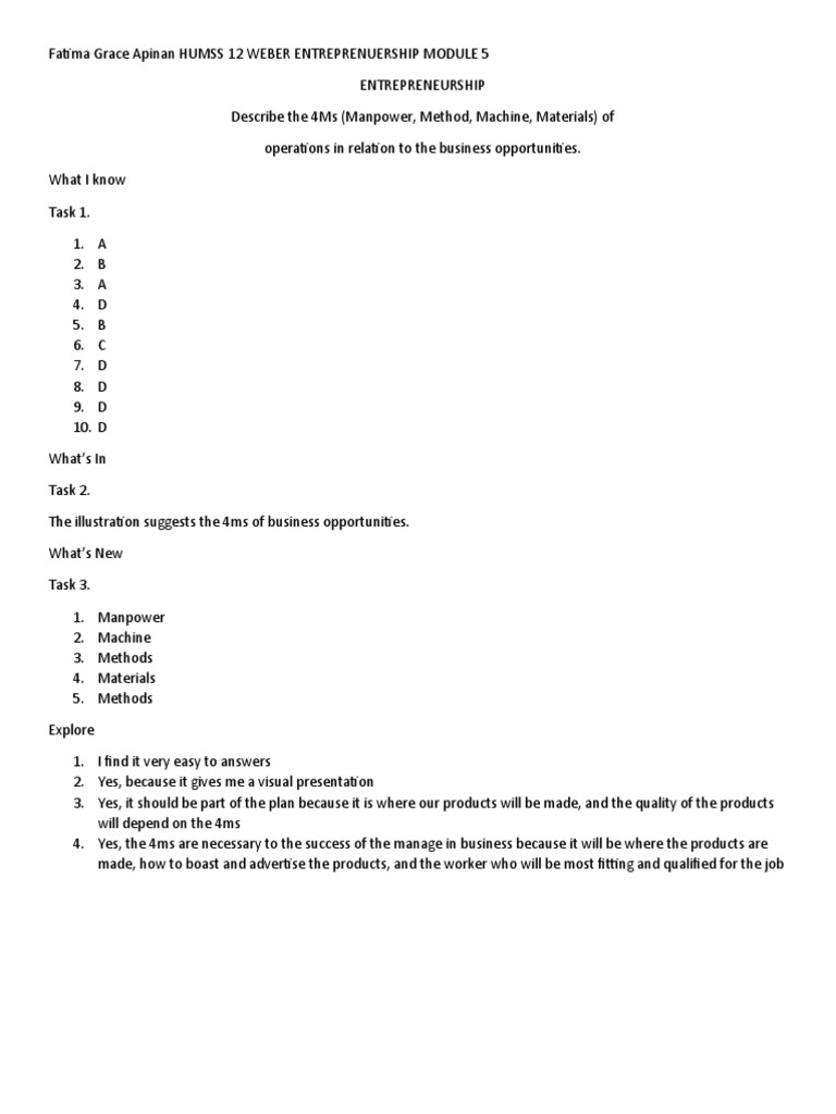 Entreprenuership Module 5 | PDF | Business | Computers