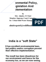 Environmental Policy, Legislation and Implementation