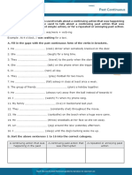 Past Continuous Interactive Worksheet