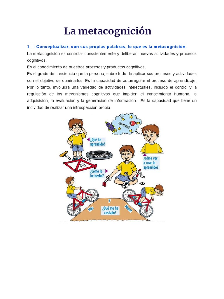 GRUPO 8 Estrategias Metacognitivas | PDF | Teoria de la mente | Memoria