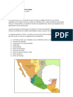 División Política de México Durante La Colonia