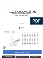 Calibración de Ipr: Caracterización Dinámica de Yacimientos Alumna: Cinthia Raya Castillo
