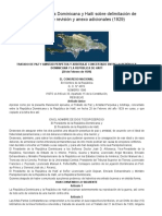CONSTITUCION WEB - Tratado Entre República Dominicana y Haití Sobre Delimitación de Fronteras y Protocolo de Revisión y Anexo Adicionales (1929)