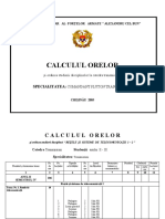 Calculul Orelor Retele Si Sisteme de Telecomunicatii